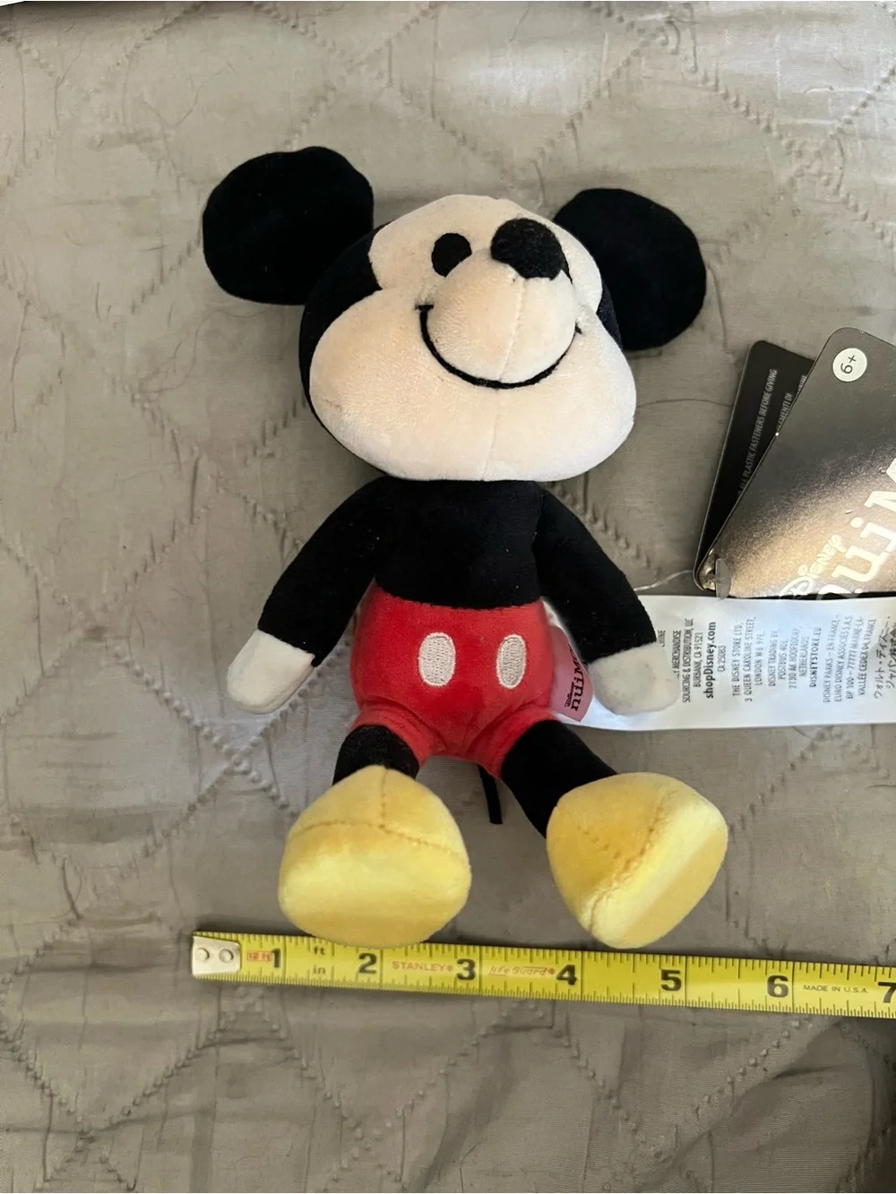 Disney Mickey Mouse nuiMOS Plush toy- Black, Red, Yellow NWT